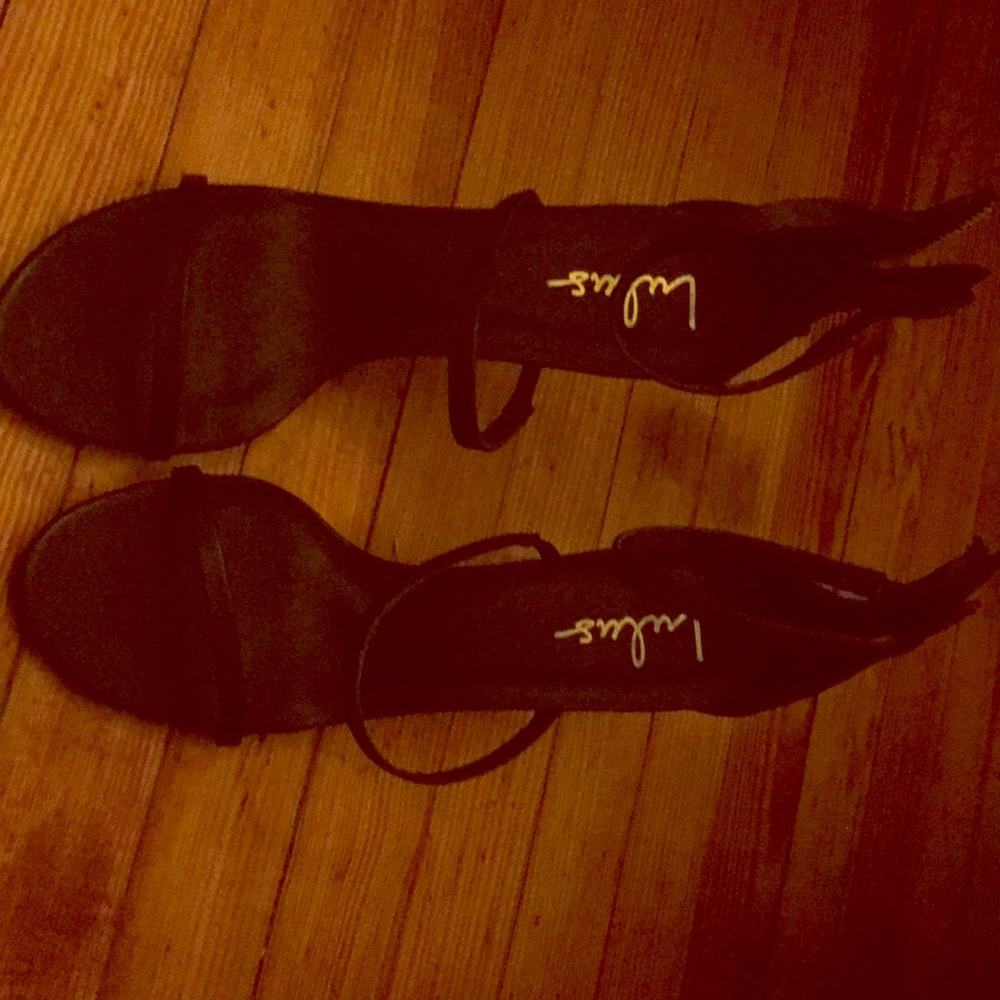 Isabella Black Lucite Heels